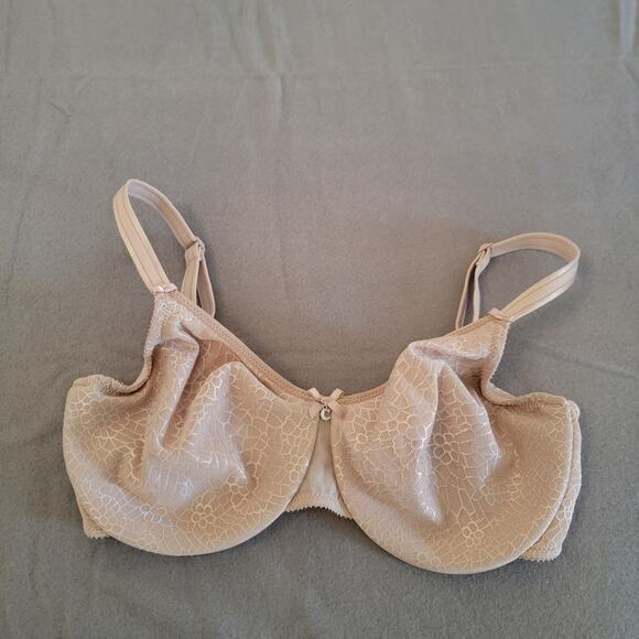 Chantelle 32DDD Bra C Magnifique Seamless Unlined Minimizer Nude Sand Adjustable - Picture 3 of 9